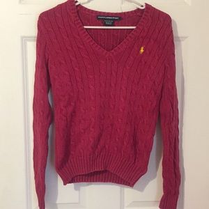 Pink polo sweater